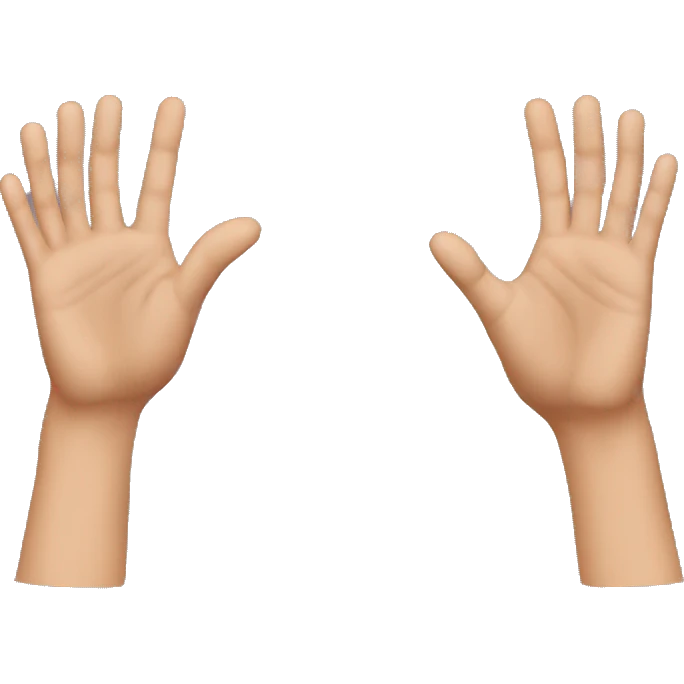 raise both hand making heart sign emoji