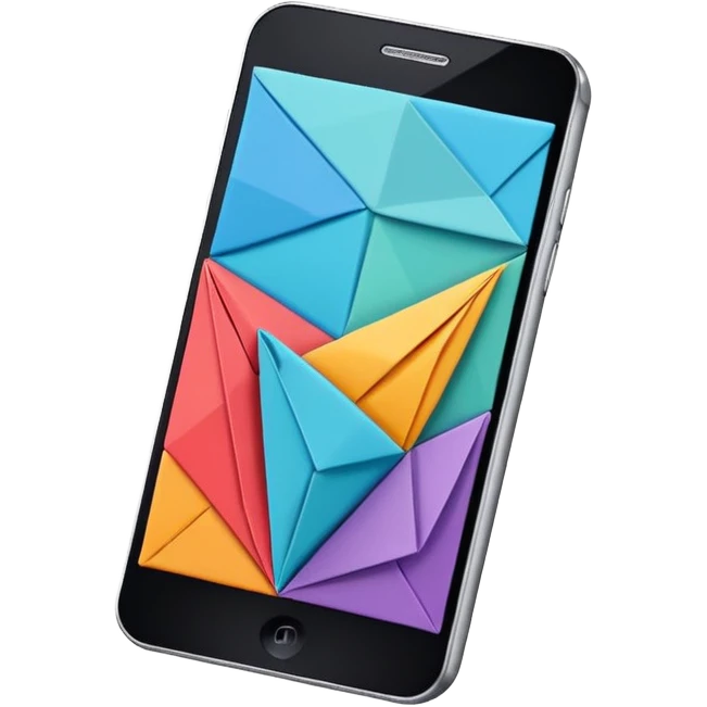 origami smartphone emoji