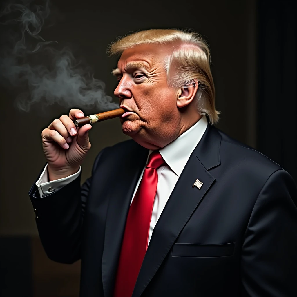 donald trump smoking cigar emoji