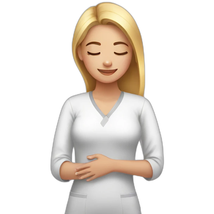 Girl doing a massage emoji