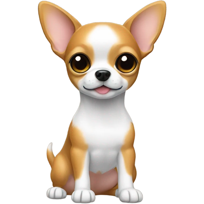 Tri-color Chihuahua dress emoji