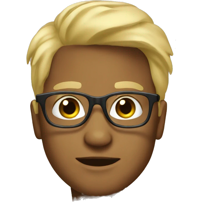 boy ondule  blonde glases emoji