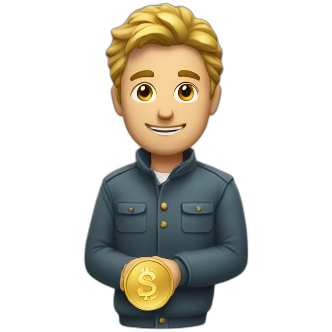 Man with coin emoji