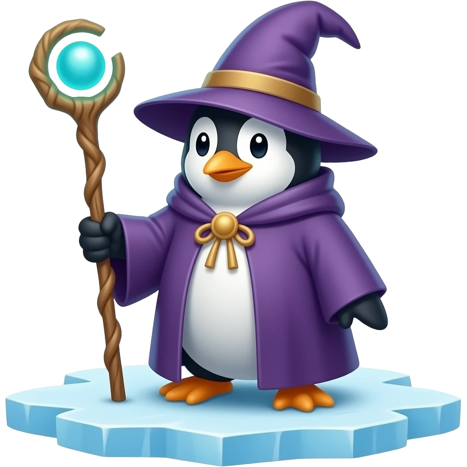 Penguin Wizard emoji