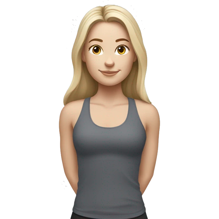White girl wearing lululemon  emoji