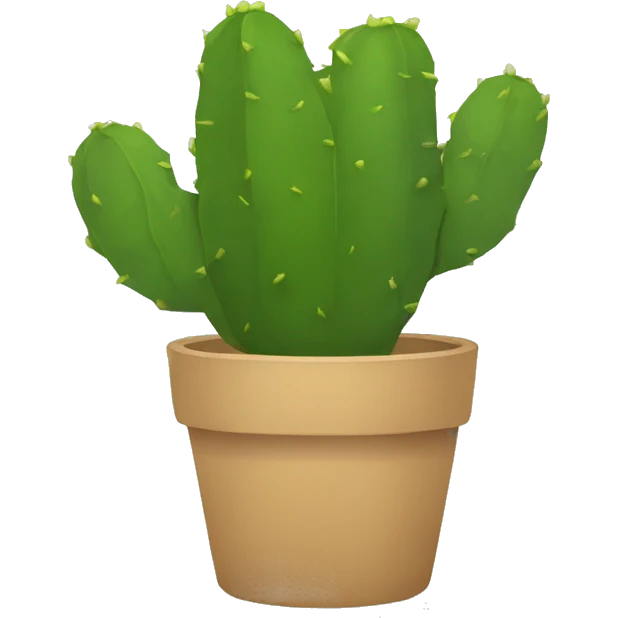 single flat Nopal without pot emoji