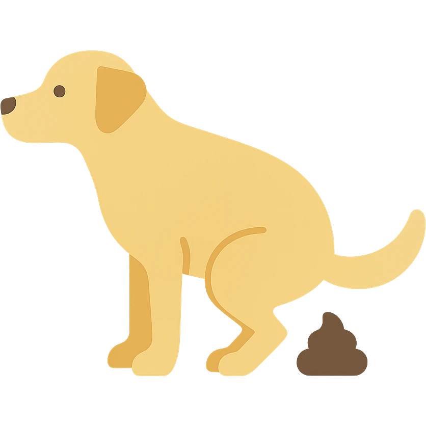 Labrador retriever pooping emoji