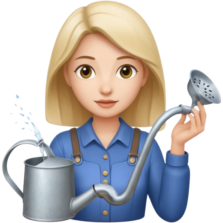woman with watering pot emoji
