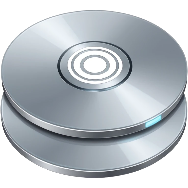 two metal computer disks emoji