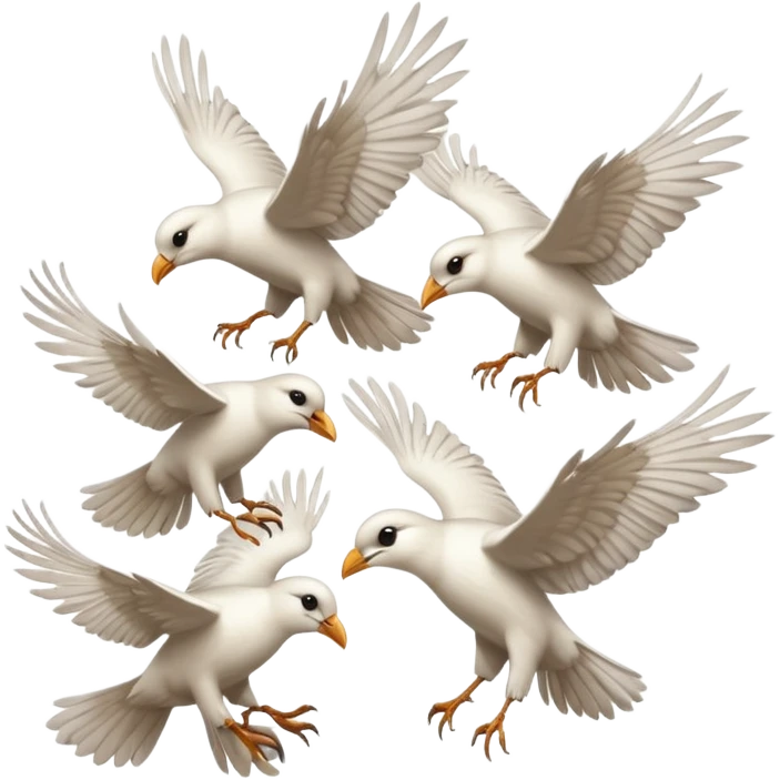 Flying multiple birds emoji emoji