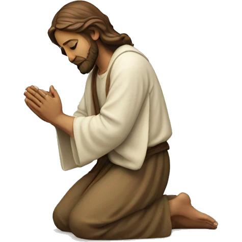 jesus kneeling praying emoji