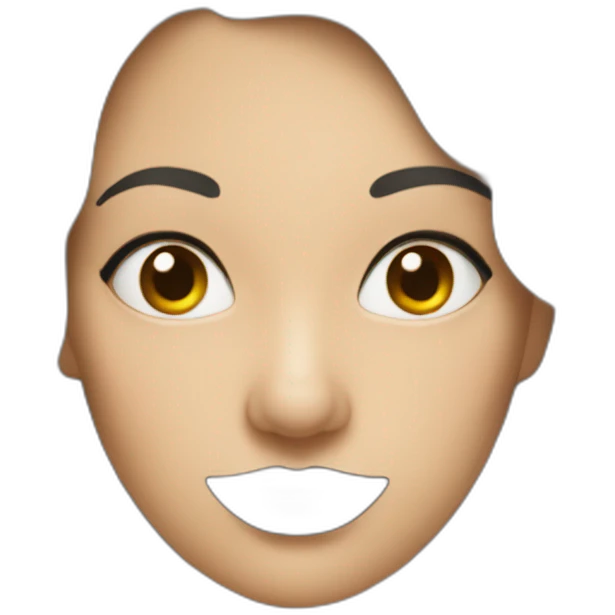 Femme chauve avec une moustache  emoji