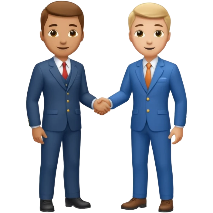 Mechanic and gentleman shaking hands emoji