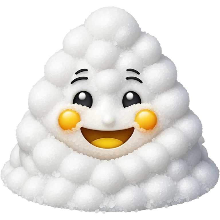 Happy emoji with pile of salt emoji