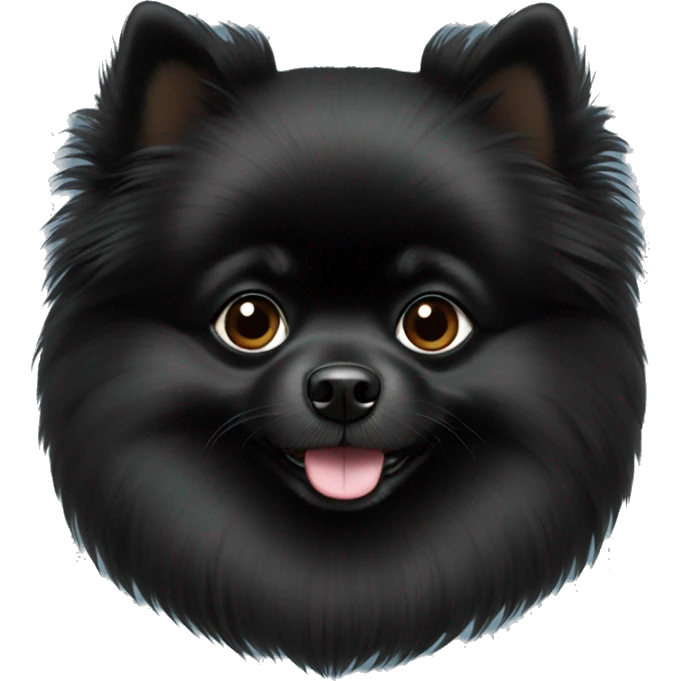 All black Pomeranian emoji