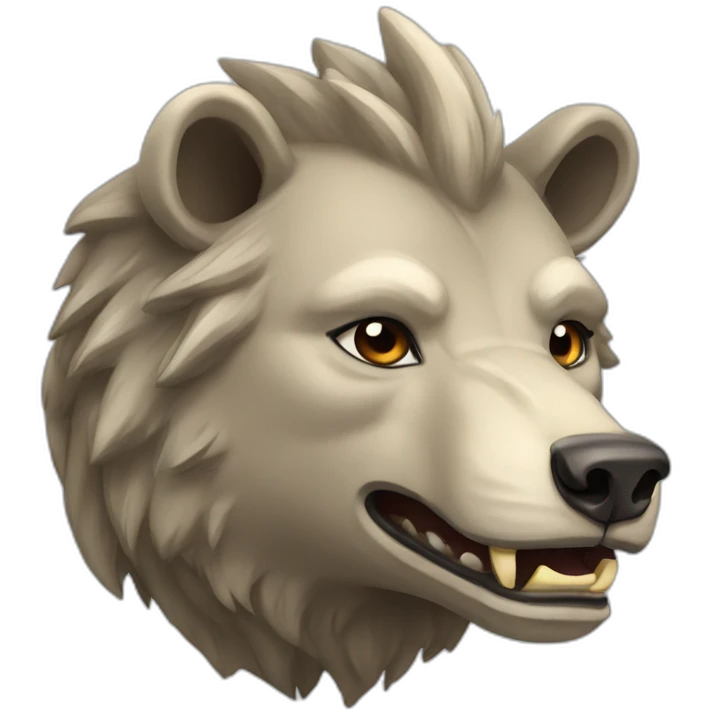 roaring nandi bear head emoji