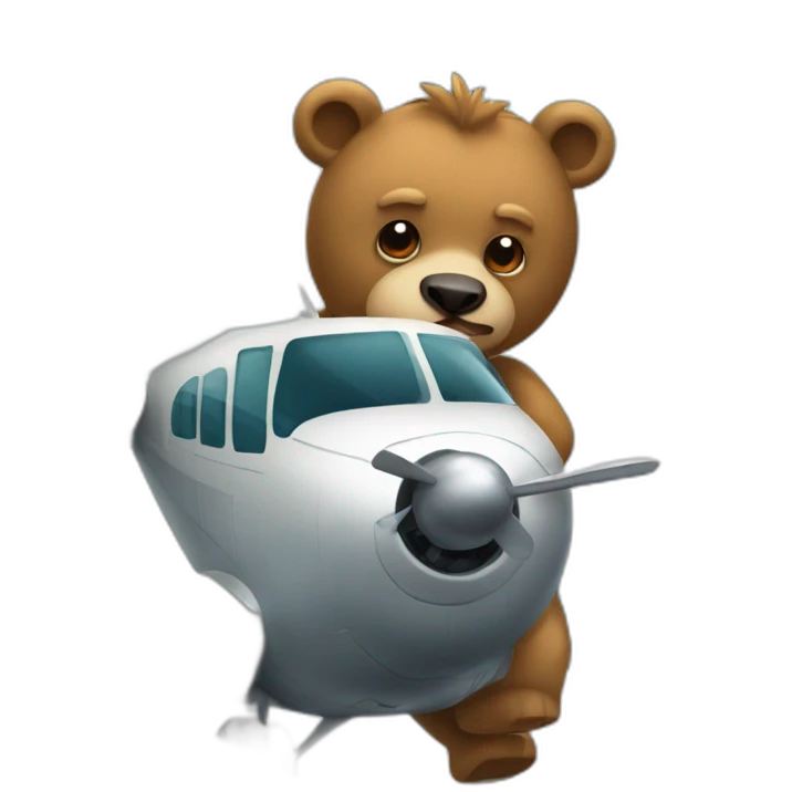 bear-porthole-fly-in-airplane emoji