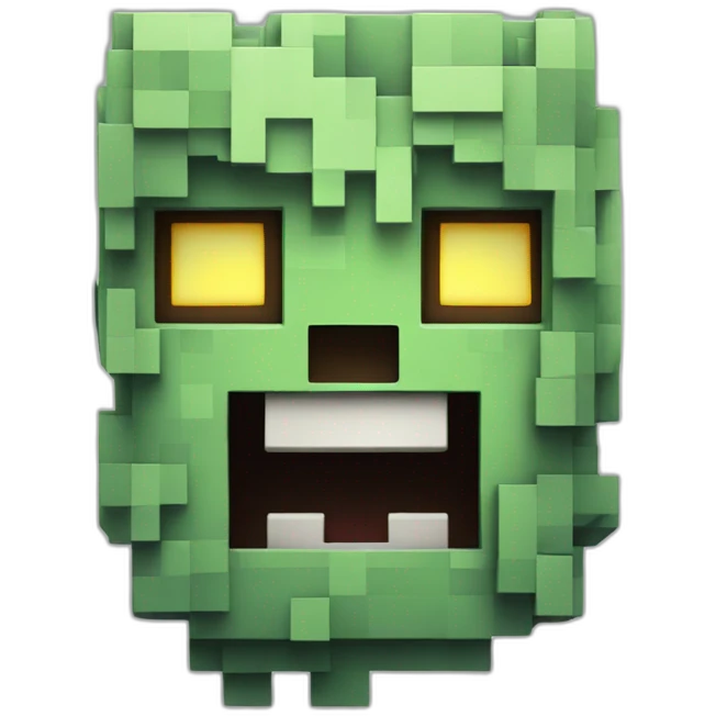 minecraft zombie smiling emoji