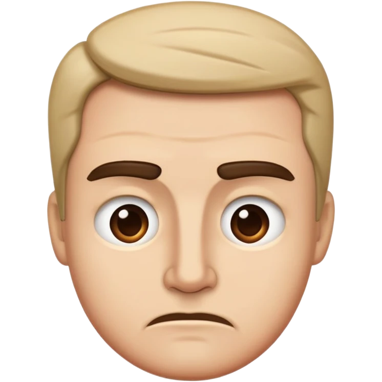 Sourcils froncé bouche normal emoji