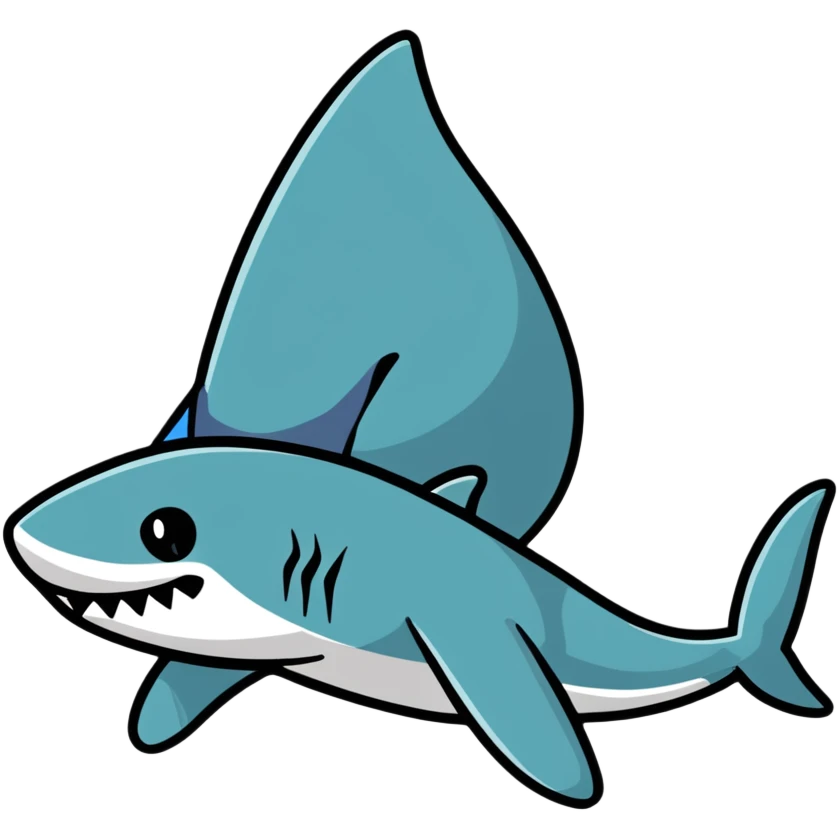 Shark wit a ski mask emoji