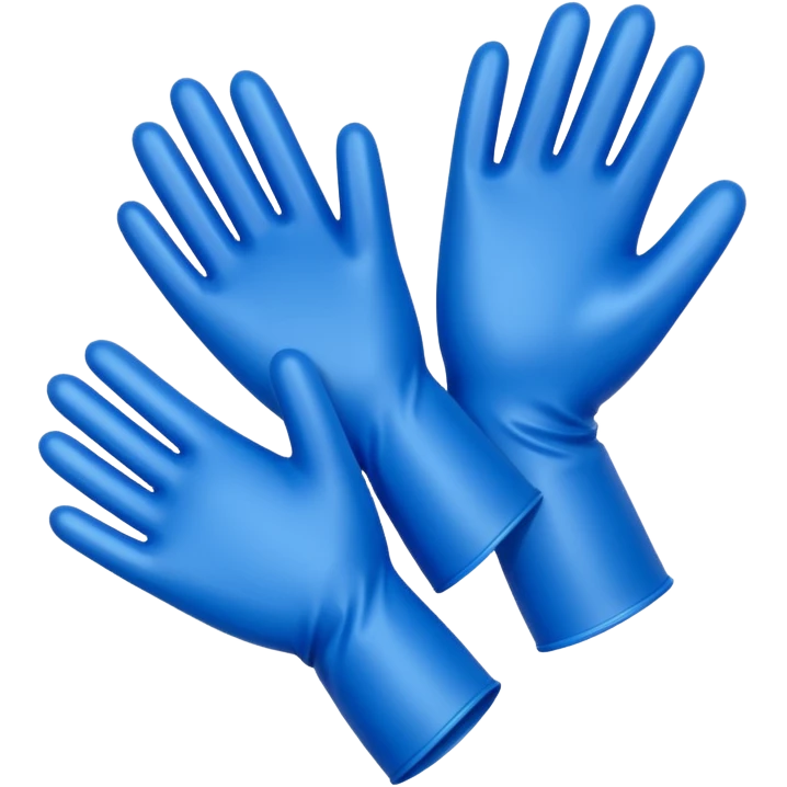Blue latex glove being snapeed on emoji