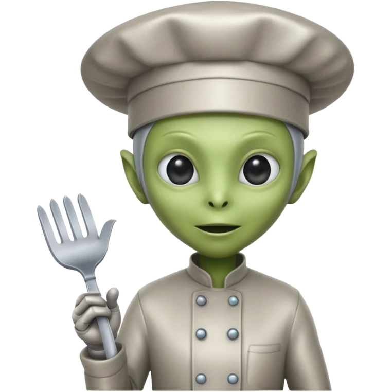 funny character with cook hat but not human also alien or robot emoji
