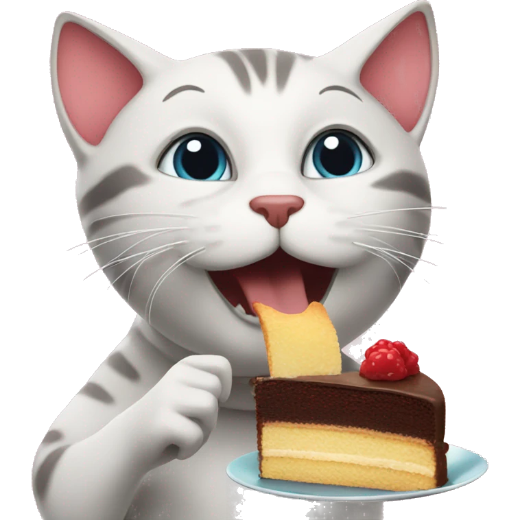 CAT eating cake  emoji