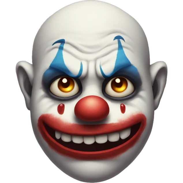 sad demon clown with one tear emoji