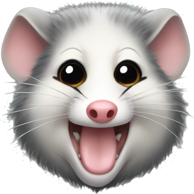 opossum Face with Tears emoji