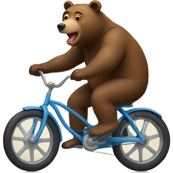 Bear riding a bike  emoji