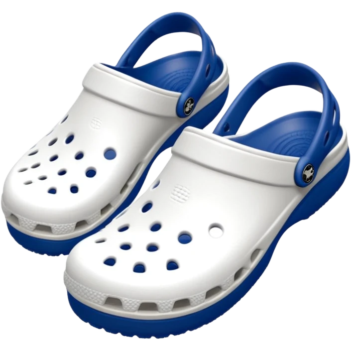 Pure white Crocs clogs, top-down angle, clean matte texture, ventilation holes visible, minimal lighting, dark neutral background, realistic product photo, no logos, no text. emoji