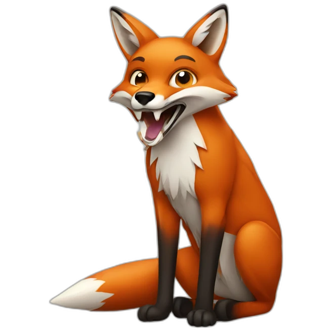 fox with a knife in mouth emoji