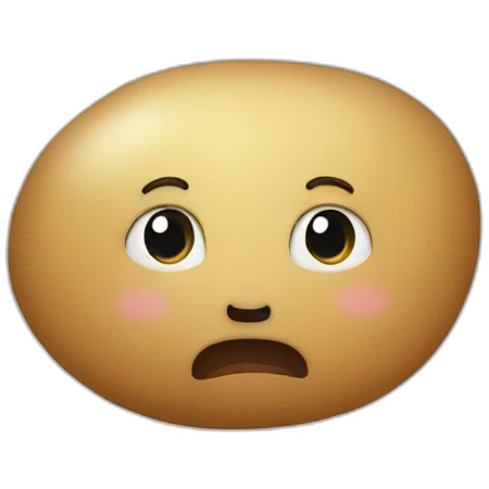 Shy-potato emoji