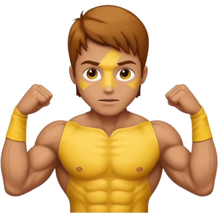 Male core muscles yellow default skin and hair emoji