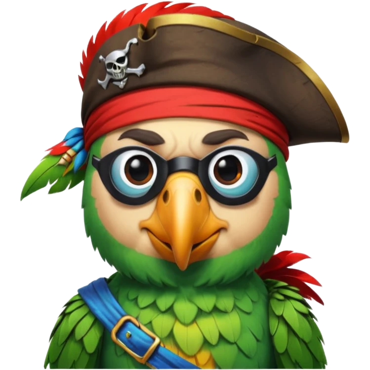 pirate and parrot emoji