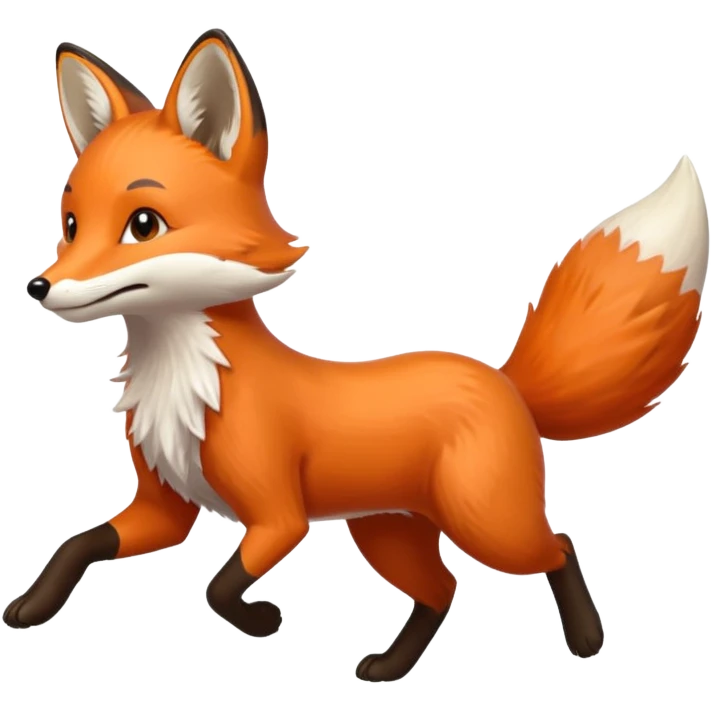 fox running fast emoji
