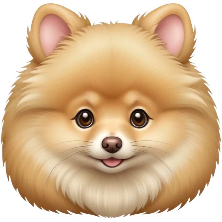 Beige Pomeranian mouse emoji