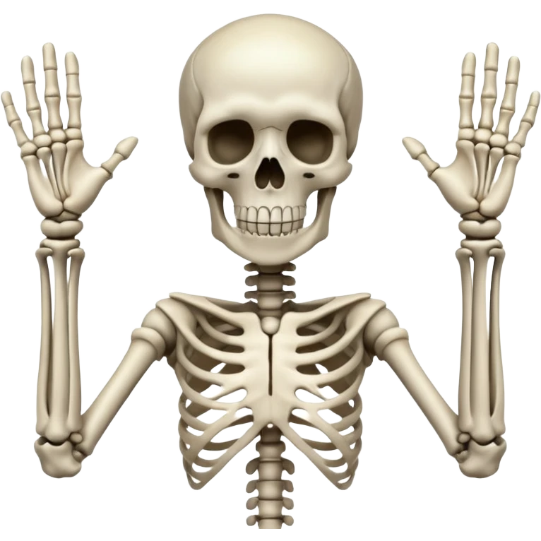 Skeleton doing as above so below hand gestures emoji