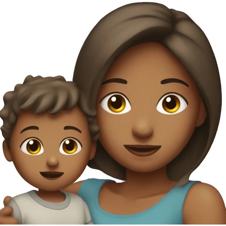 Mom and baby boy emoji