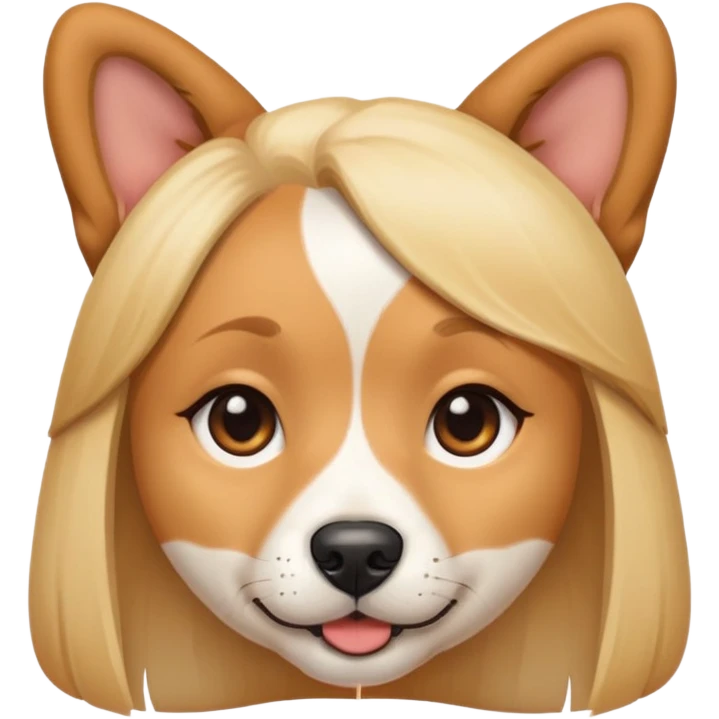 Girl, dog head emoji