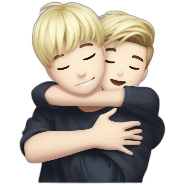 rap monster hug suga emoji