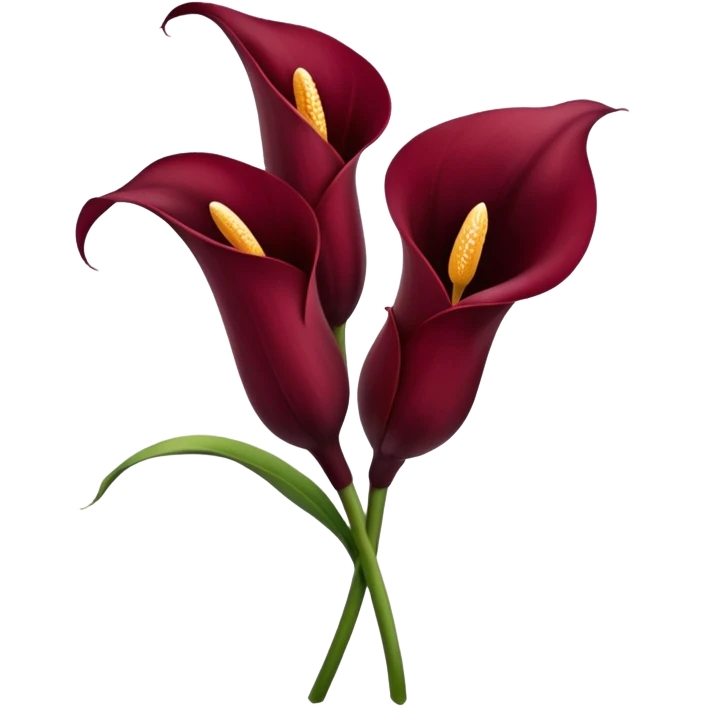 burgendy calla lily emoji