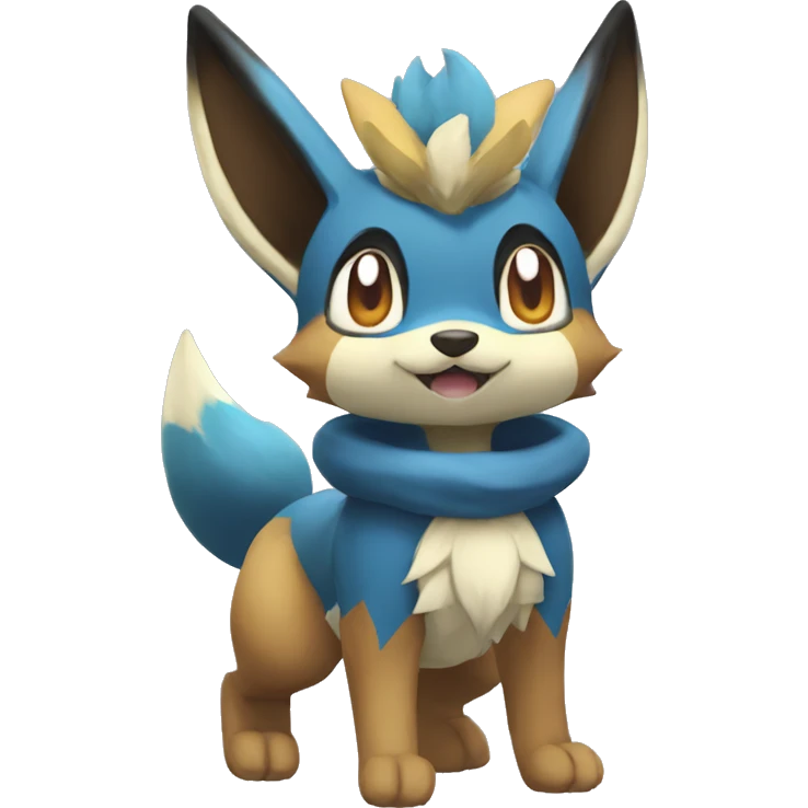 Lucario-Eevee full body emoji