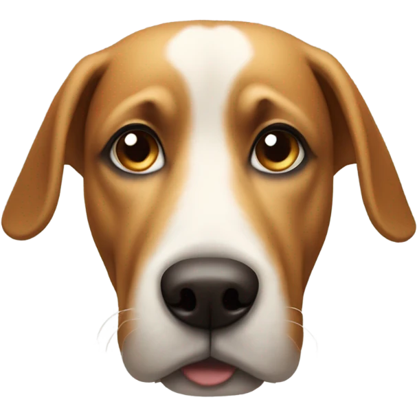 Dog side eyeing someone emoji