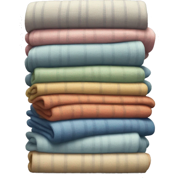 Neatly folded stack of blankets emoji