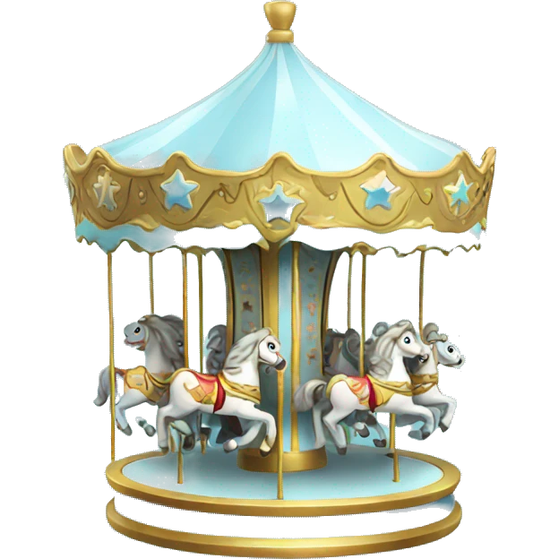 Light blue Christmas carousel emoji