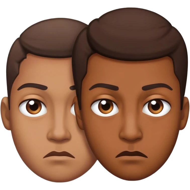 Someone giving someone a nasty side eye and stare  emoji