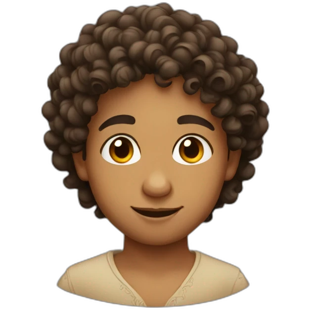 Maroccan boy with curly hair emoji