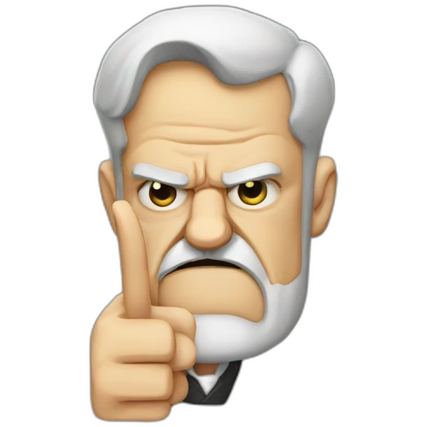 Angry thumb down Sigmund Freud emoji
