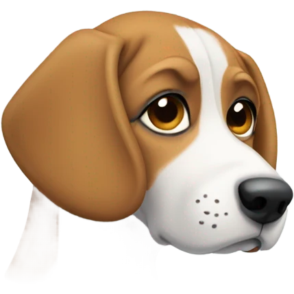 Beagle with snowcoat emoji